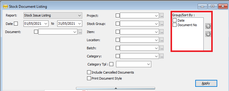 Stock document listing- groupbysortby.png